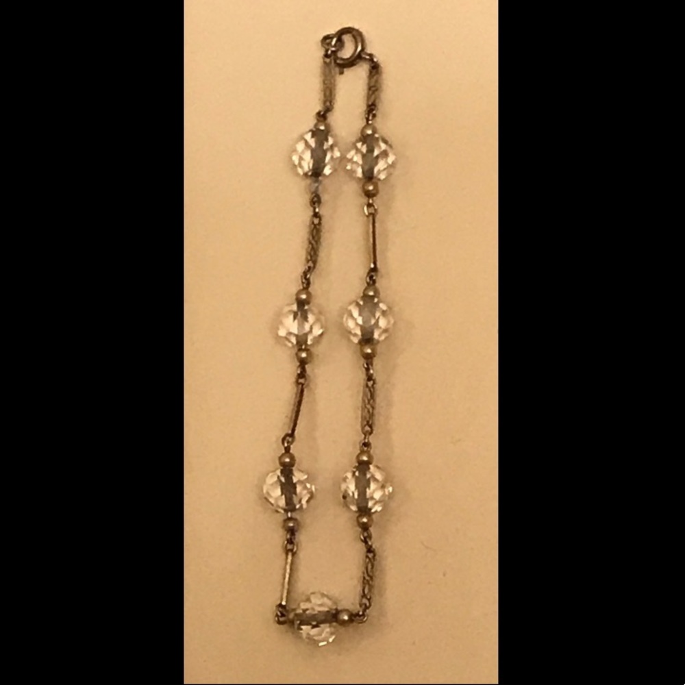 Antique 14k White Gold Bracelet